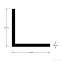 Aluminum L-Channel Black 10mmx10mmx271cm