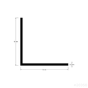 Aluminum L-Channel 18x18x0.8mm x 280cm Matt Black