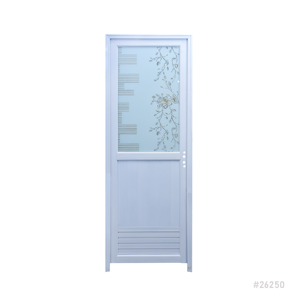 Aluminum Door White 675x1980mm 0.5mm Thickness Left