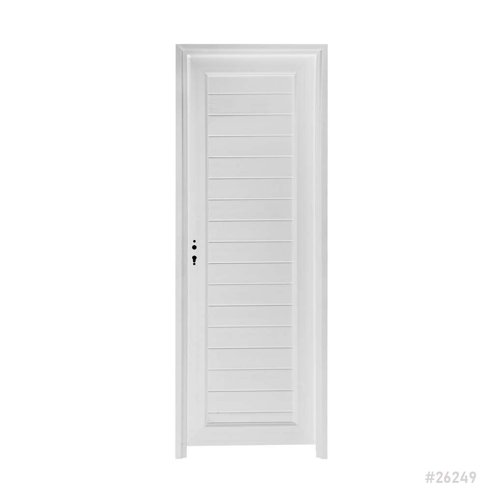 UPVC Door 690x2000Mm White W/O Louvered Right