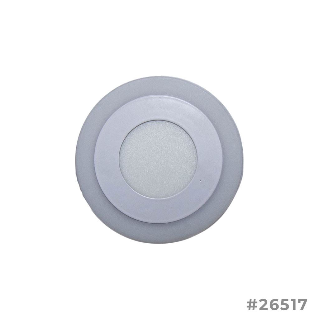 Led Panel Light Round Red 100mm Surface Mount B57-3+3W R Konnice Red and White