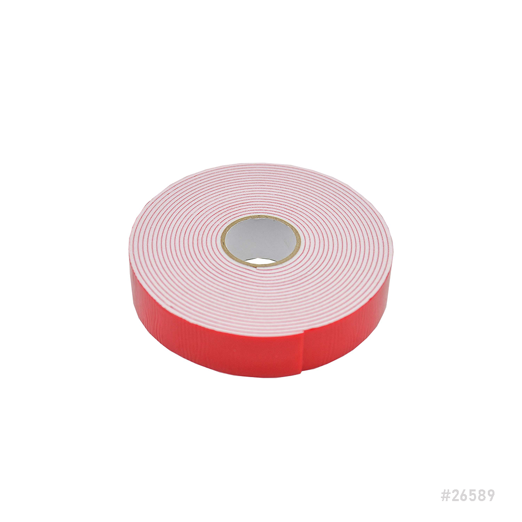 [26589] Double Tape Foam 1"x5m Red
