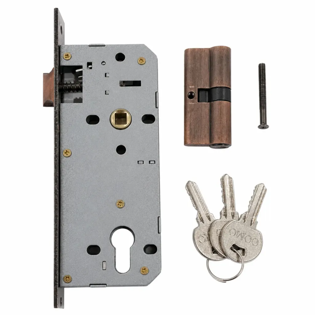 Lock Body with Cylinder 8545 SS ZNCYLI Como