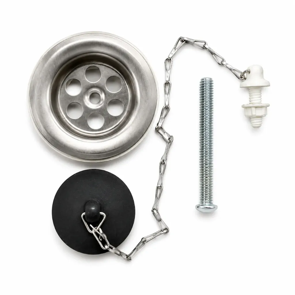Pvc Wasting Plug Basin SBT-311 with Zinc Plate 1-1/4"