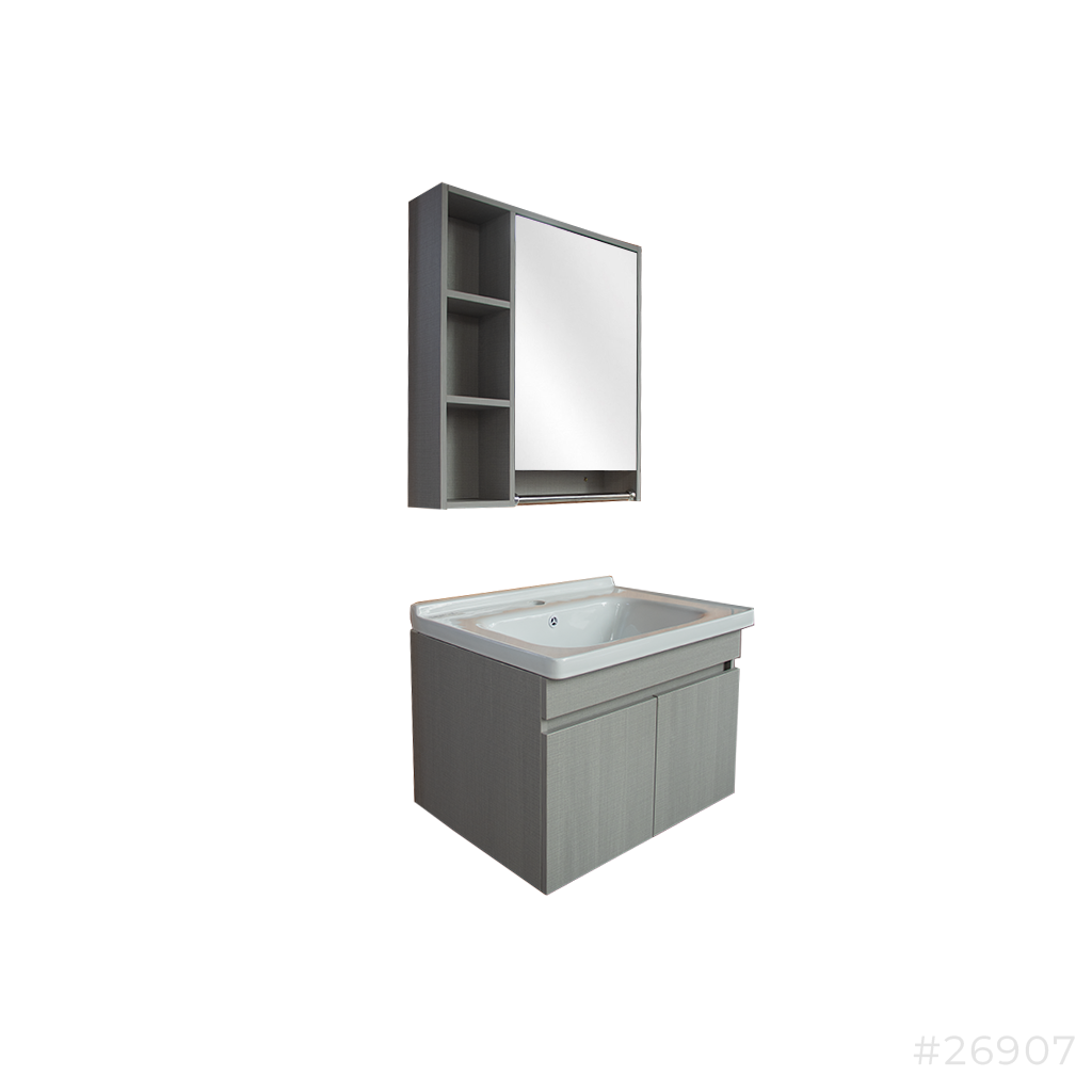 Basin Cabinet with Mirror JJ0684-60 B:600x470x430mm M:600x650x120mm [2 Box]