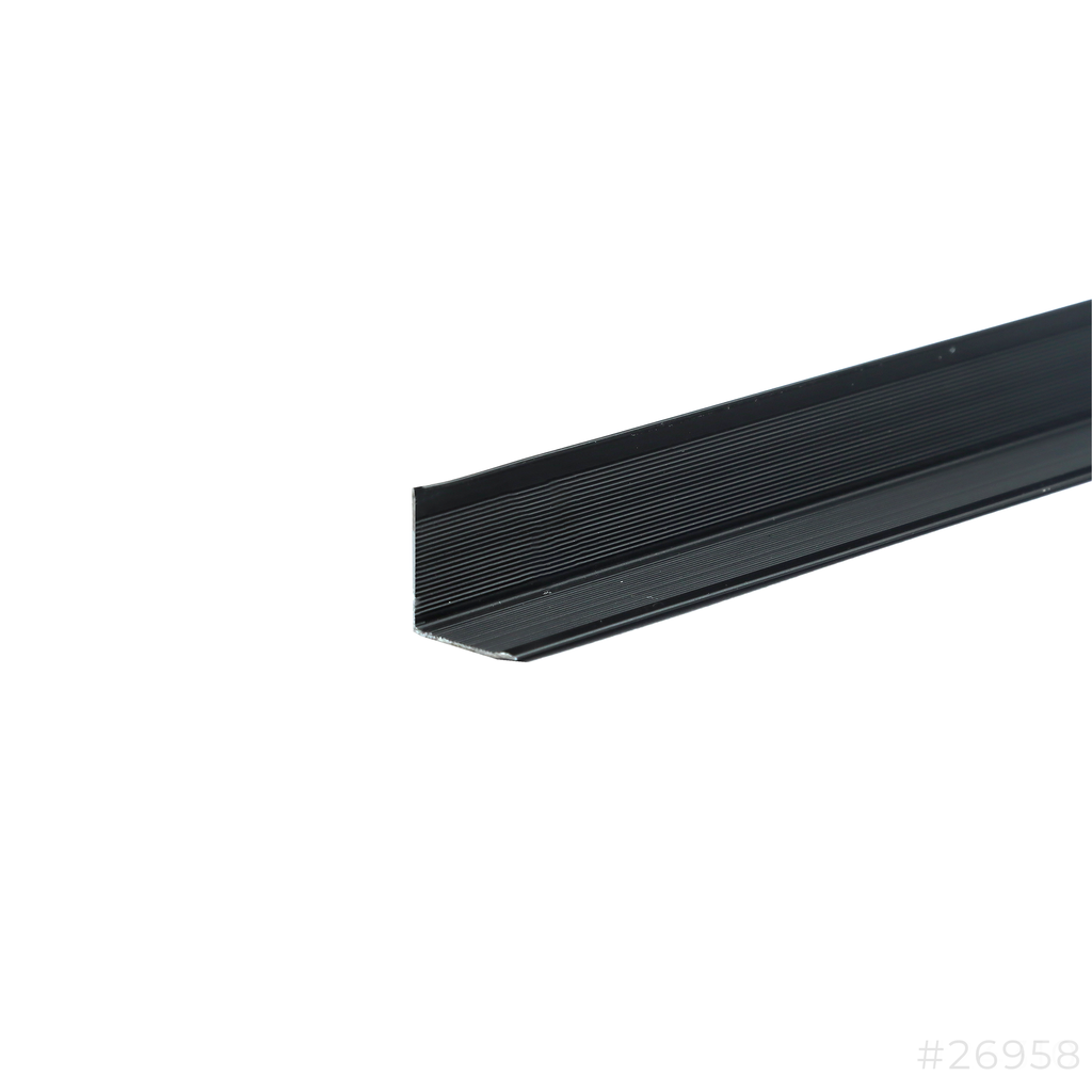 Aluminum L-Channel 18x18x0.8mm x 280cm Matt Black