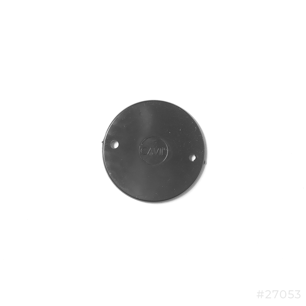 Conduit Round Lid Black 65mm Cavil