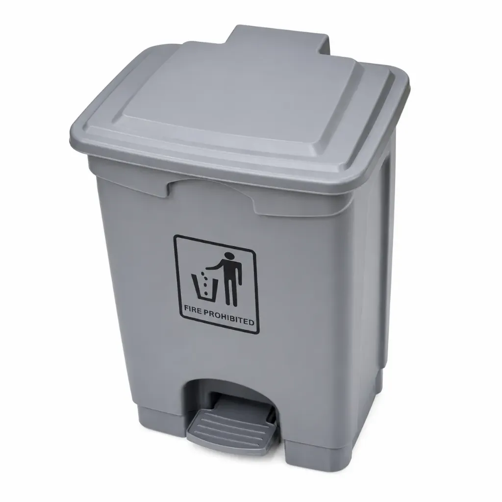 Pvc Dust Bin with Pedal 20L Grey