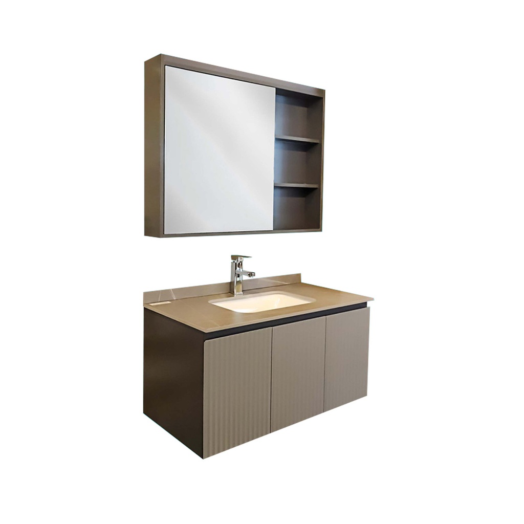 Bathroom Cabinet with Basin and Mirror Light Sensor B:900*480*460mm M:900*700*140mm JJ0682-90 [3 Box]