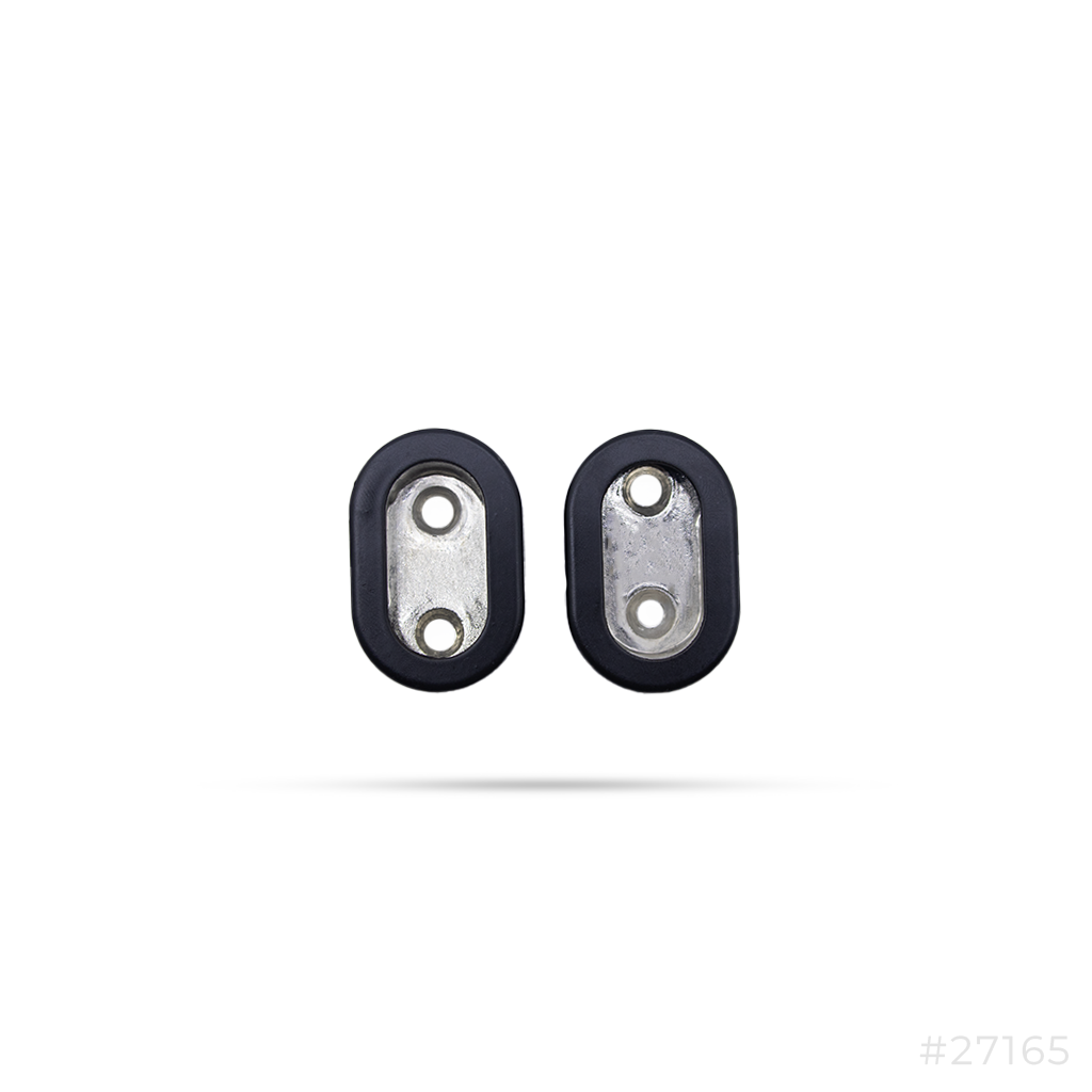 Oval Pipe Bracket 15 Black Pair