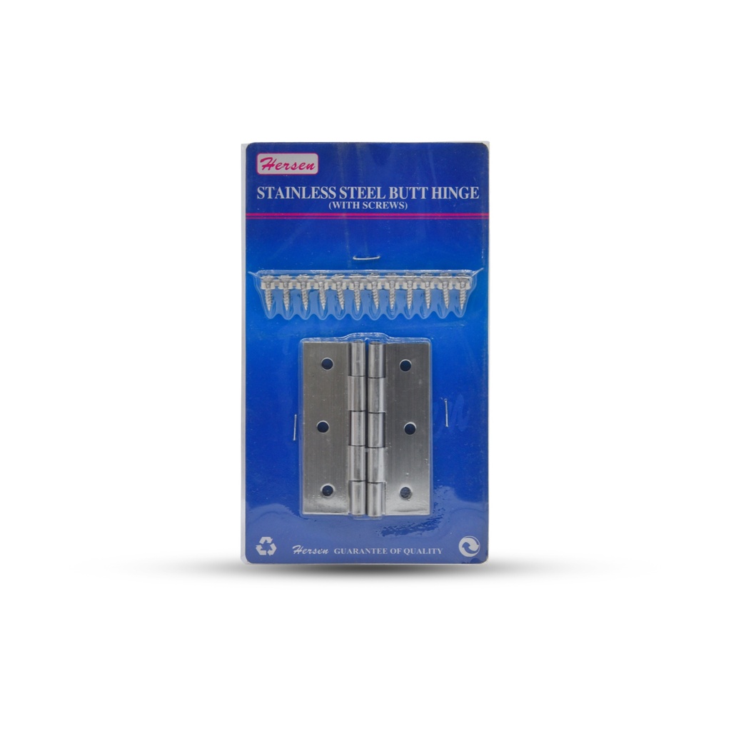 SS Butt Hinges Blister Hersen 3"