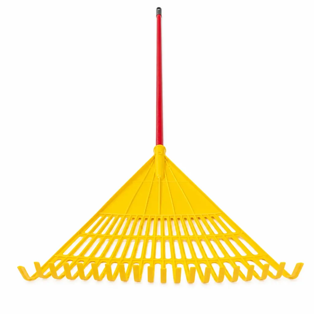 Pvc Garden Rake with Wooden Handle 16Teeth Red