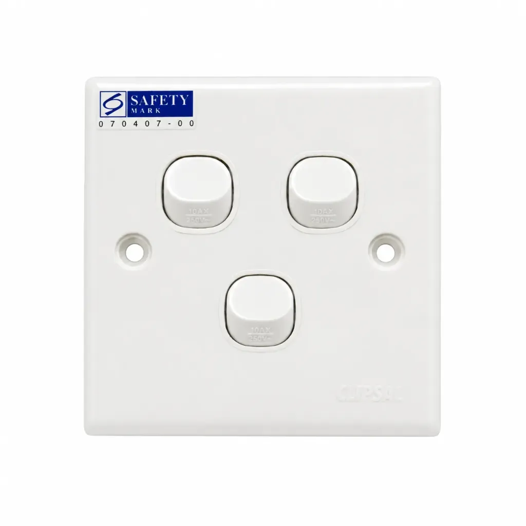 Switch Clipsal 3 Gang 2 Way E33/2/3A