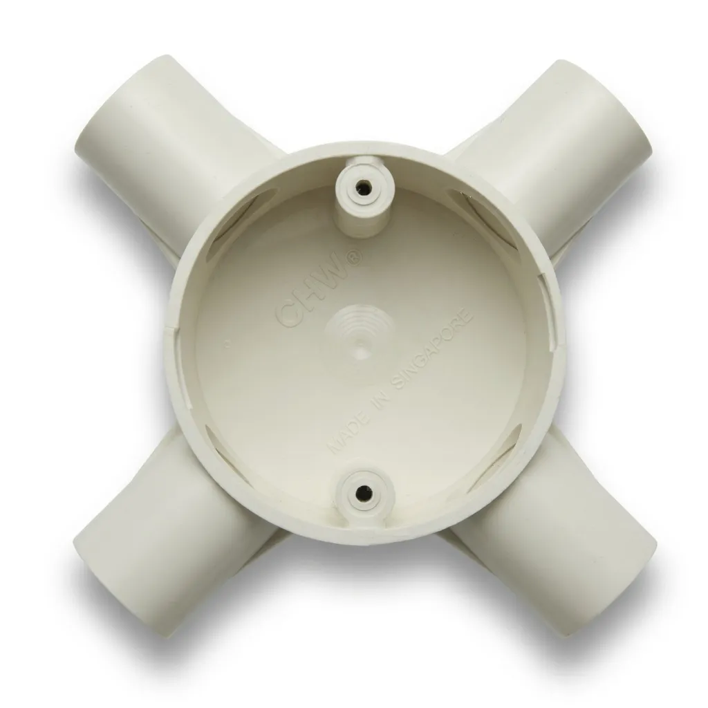 Conduit Junction Box 4-way 20mm with Lid