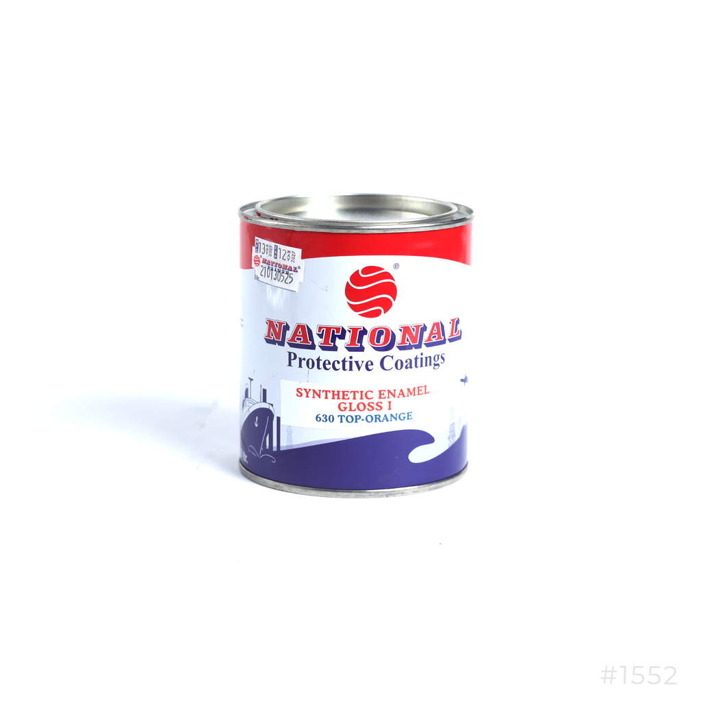 National Synthetic Enamel Gloss Paint 0.9Ltr 630 Top Orange