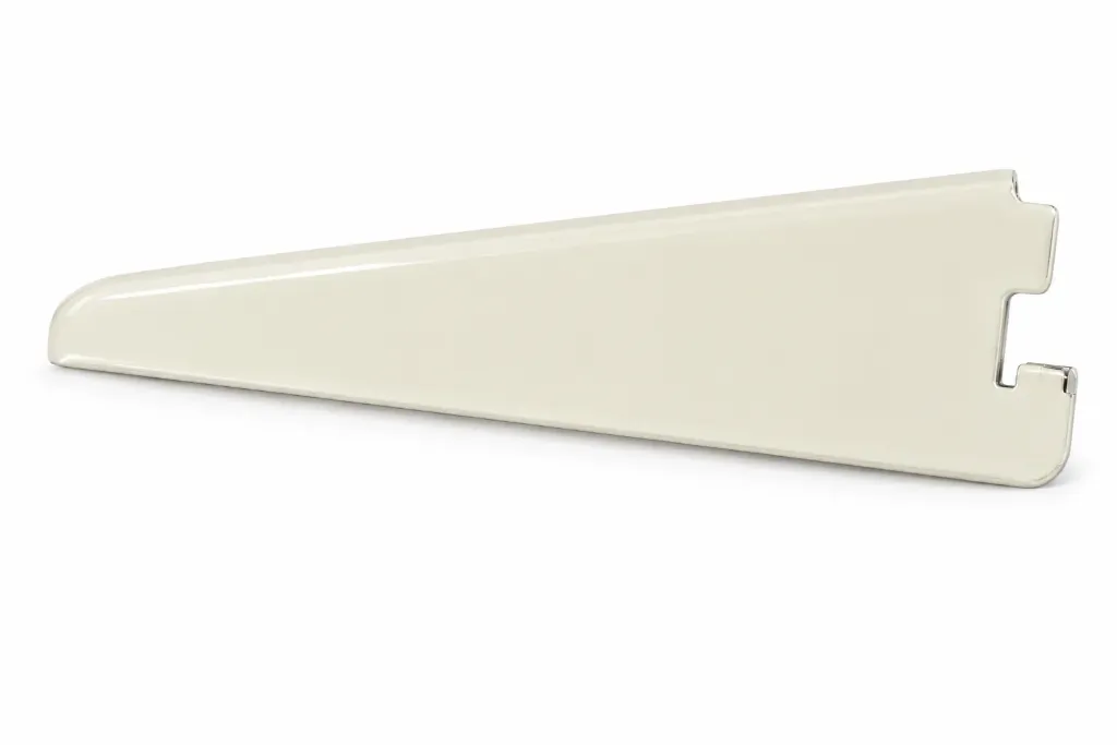 [4854] Double Channel Bracket White 17cm