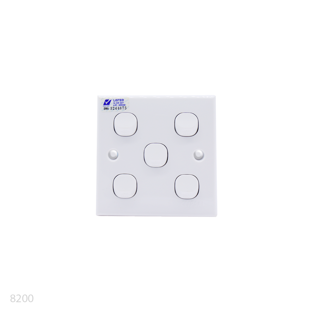 [8200] Switch Clipsal 5 Gang 2 Way