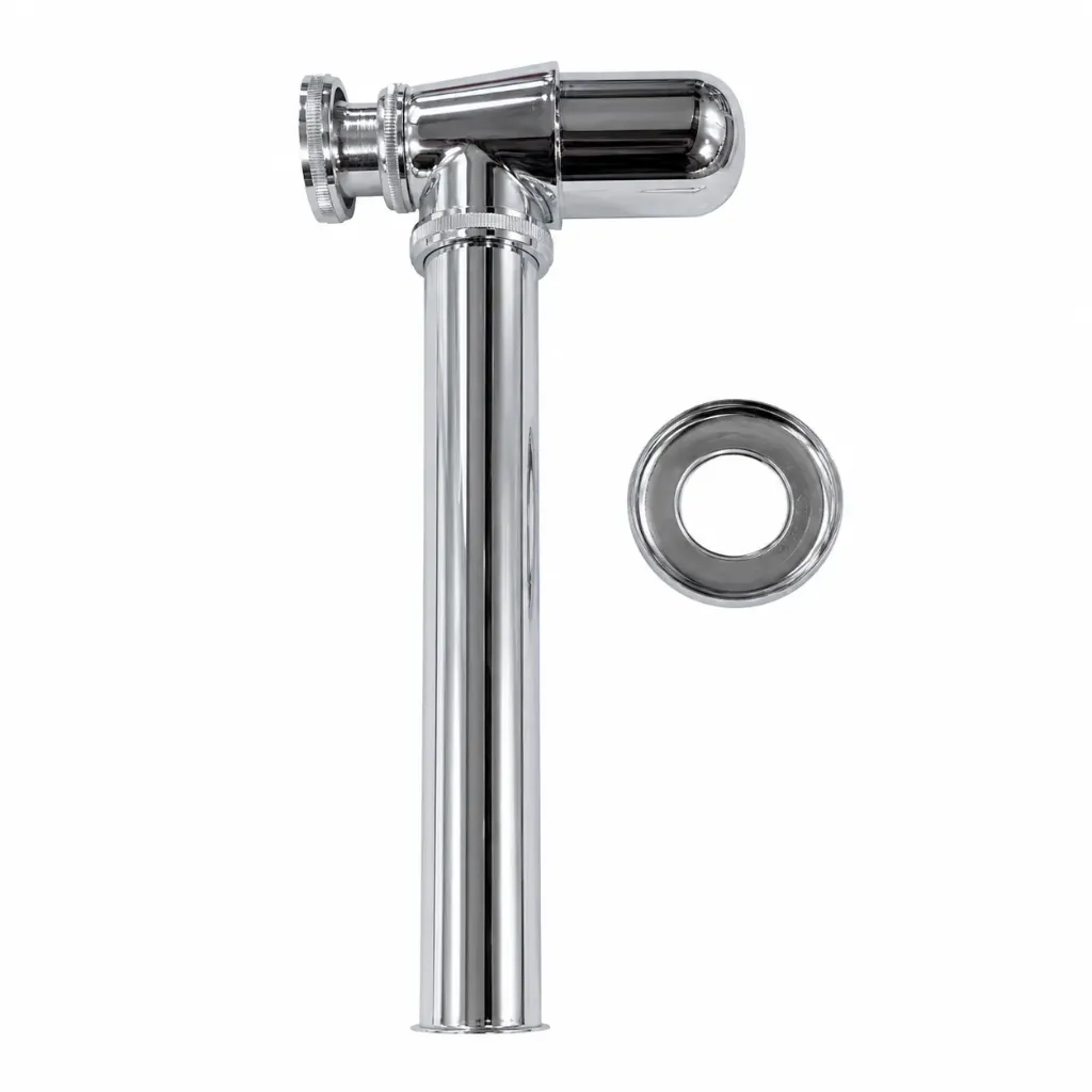Showy Brass CP Sink Bottle Trap 1-1/2" W/12" x 38mm Overflow Pipe 2807-OP12