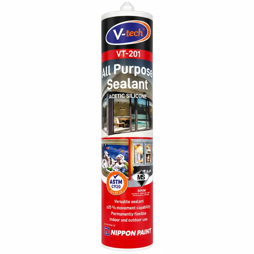 [9936] V-tech Sealant All Purpose 260ml VT-201 White