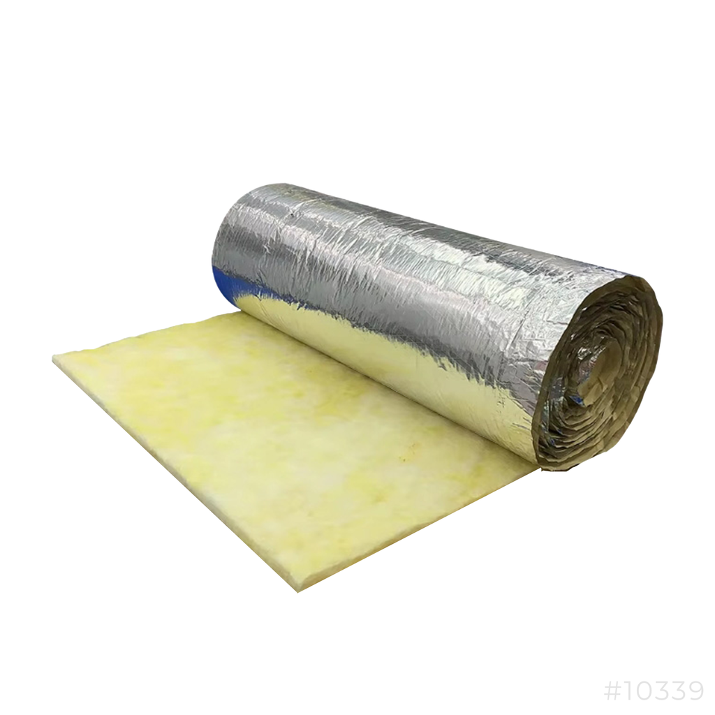 [10339] Fiberglass Wool 25mm x 1.2m x 15m x 16kg per M3 1 Side Aluminum Foil