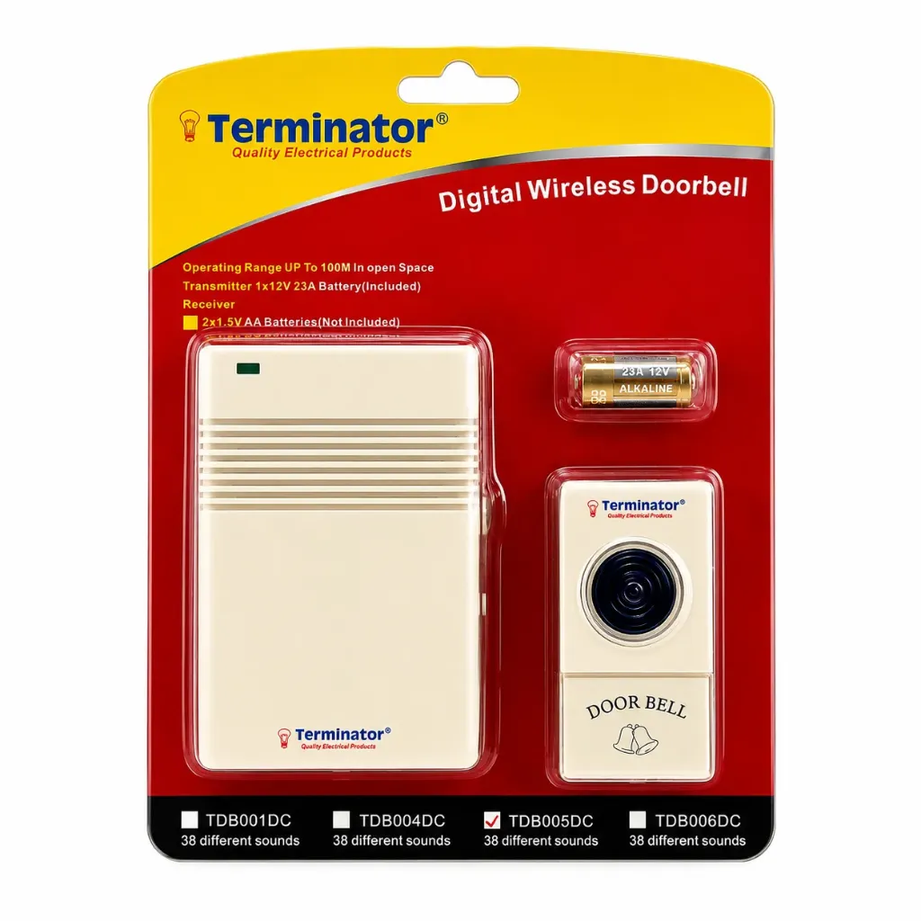Digital Wireless Doorbell TBD005DC Terminator