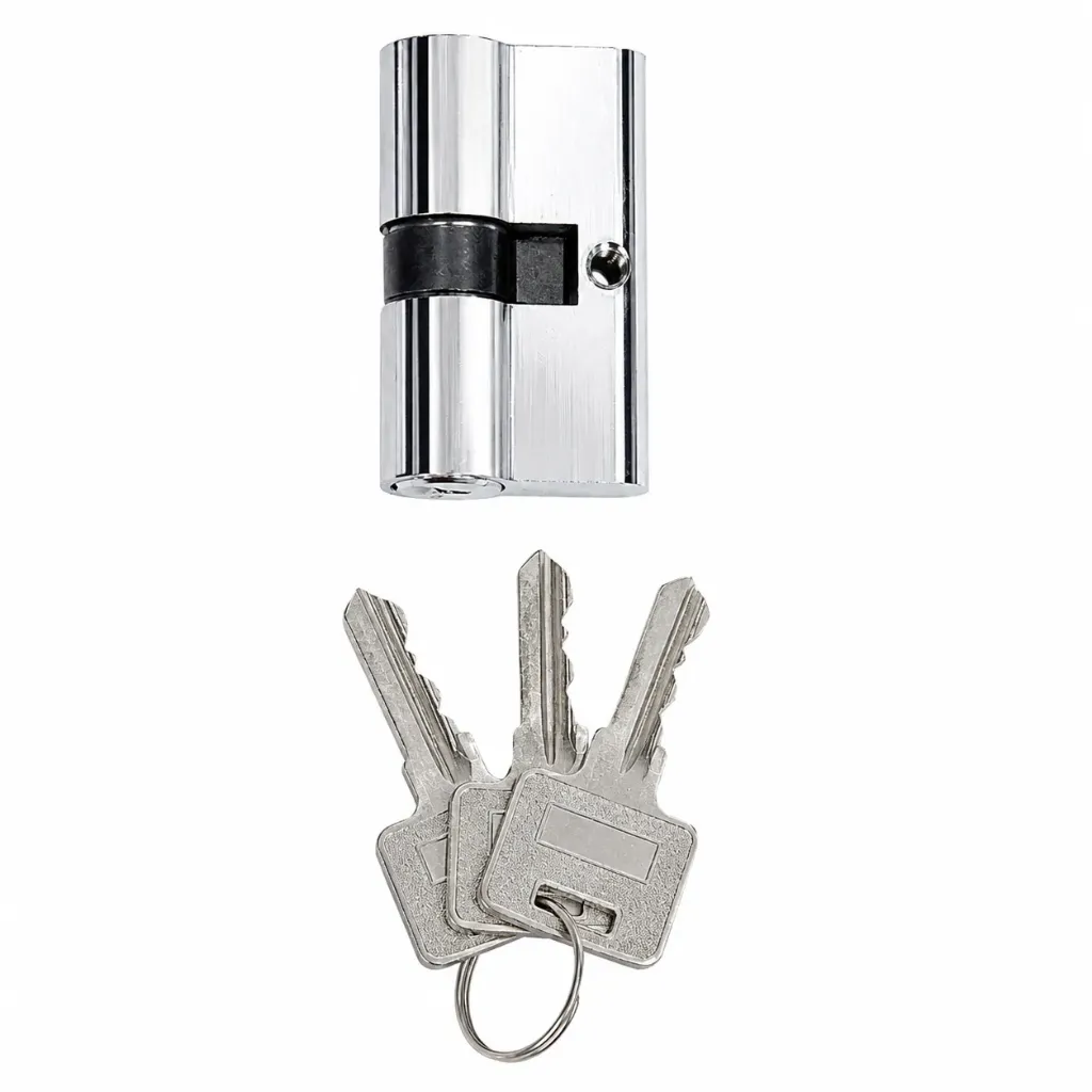Brass Lock Cylinder 2-Side Key 54mm