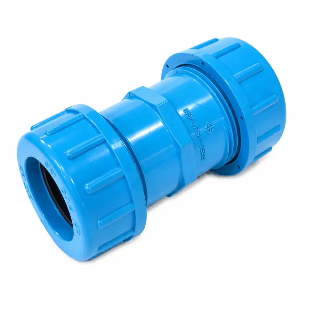 Pvc Compression Coupling C-13.5 1-1/2"
