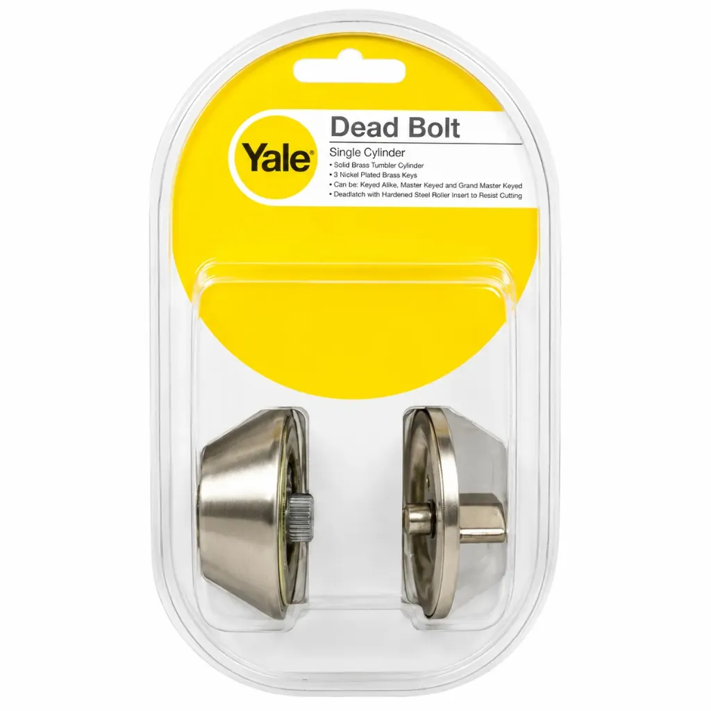 Dead Bolt Lock 1-Side SS Key V8111 US32D Yale