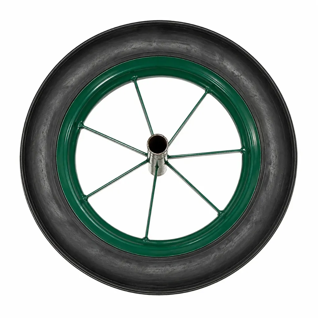 Wheel Barrow Spare Wheel [Dark Green] No Air