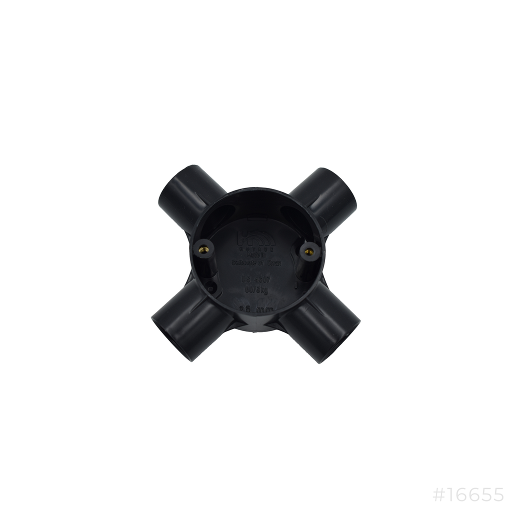 Conduit Junction Box 4-way 25mm with Lid