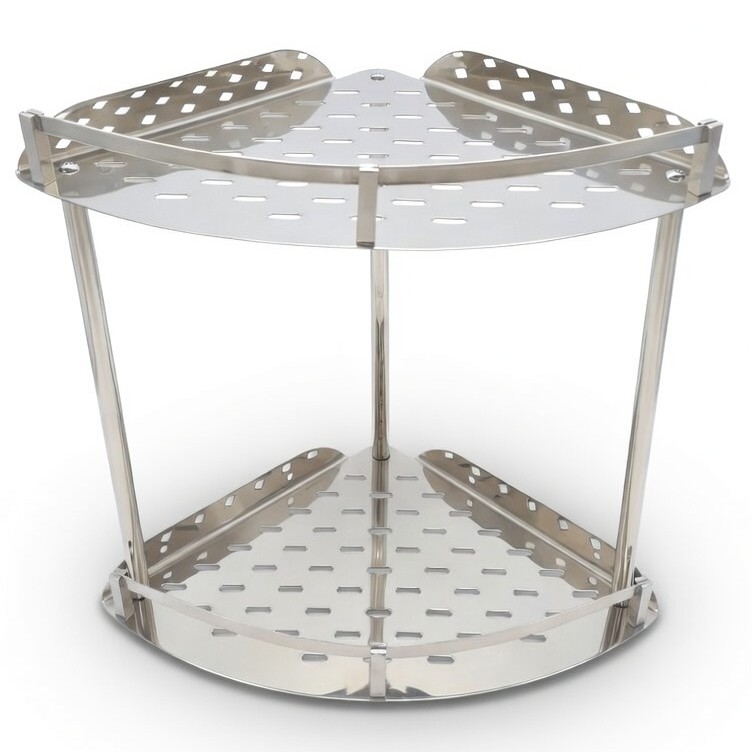 SS Corner Shelf 230x230x75mm Haodi  HD-E019