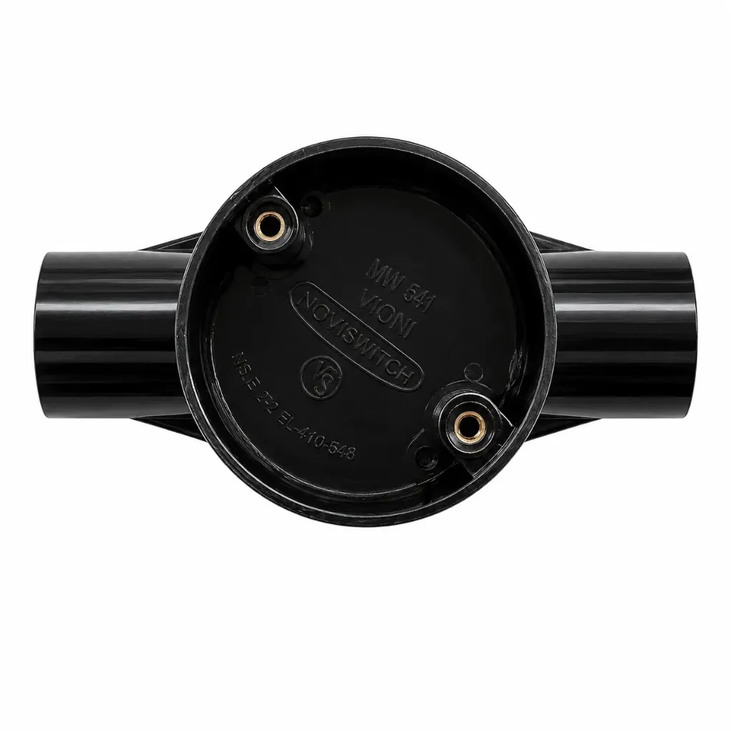 Conduit Junction Box 2-way 25mm Precision Through with Lid