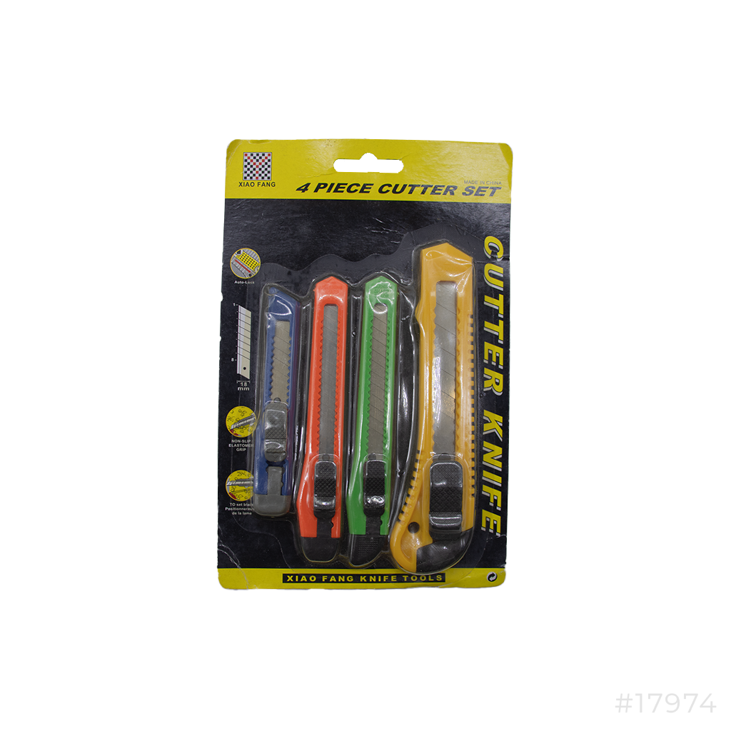 Utility Cutter Knife 4Pcs Set Xiao Fang