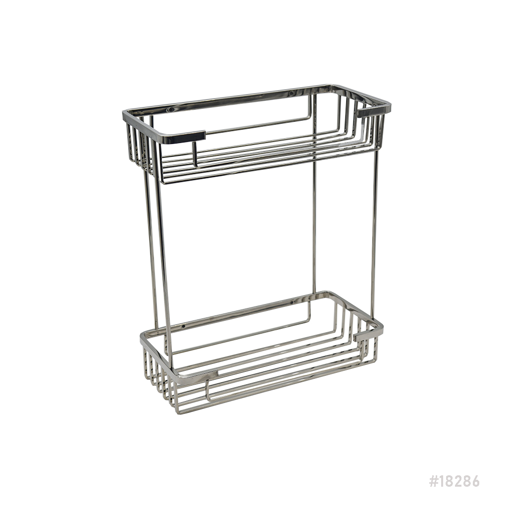SS 2 Tier Wall Mounting Bathroom Rack SUS304 6050