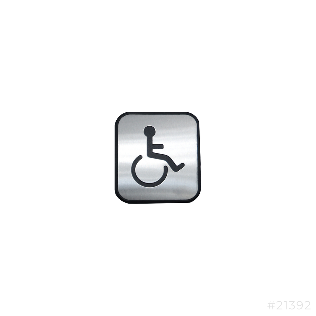 [21392] Signage Metal Finish 100x95mm Accessible Toilet