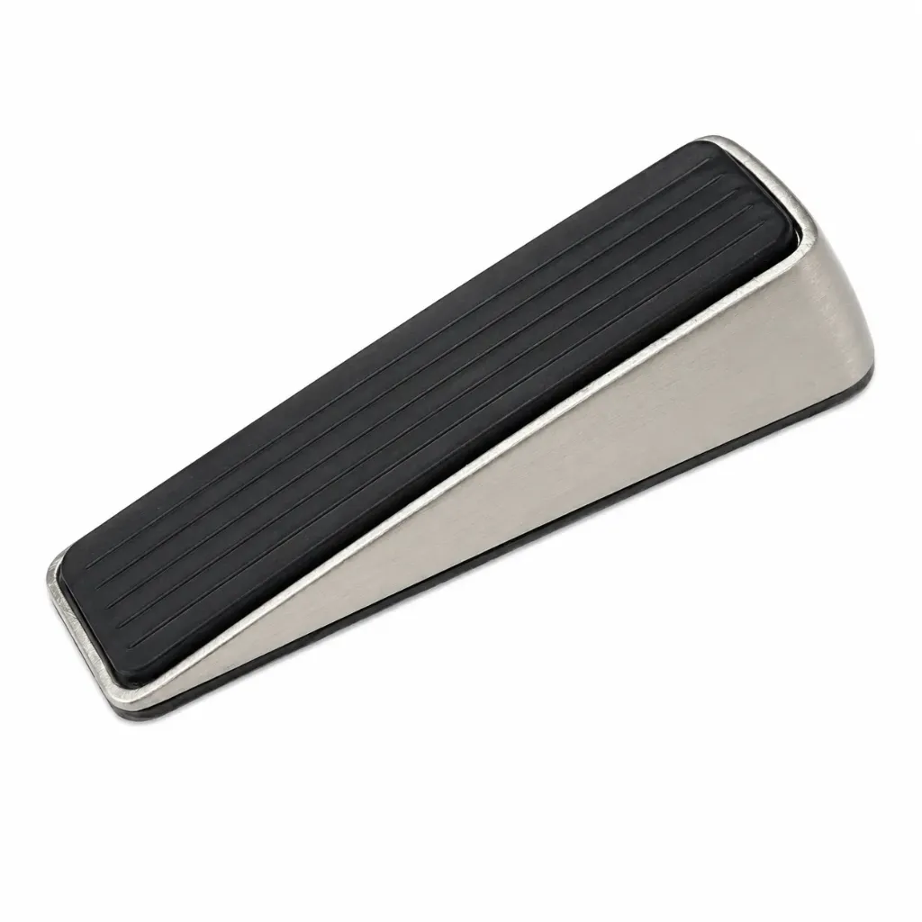 Stainless Steel Door Stop Wedge with Non-Slip Rubber Grip C-05316-SN