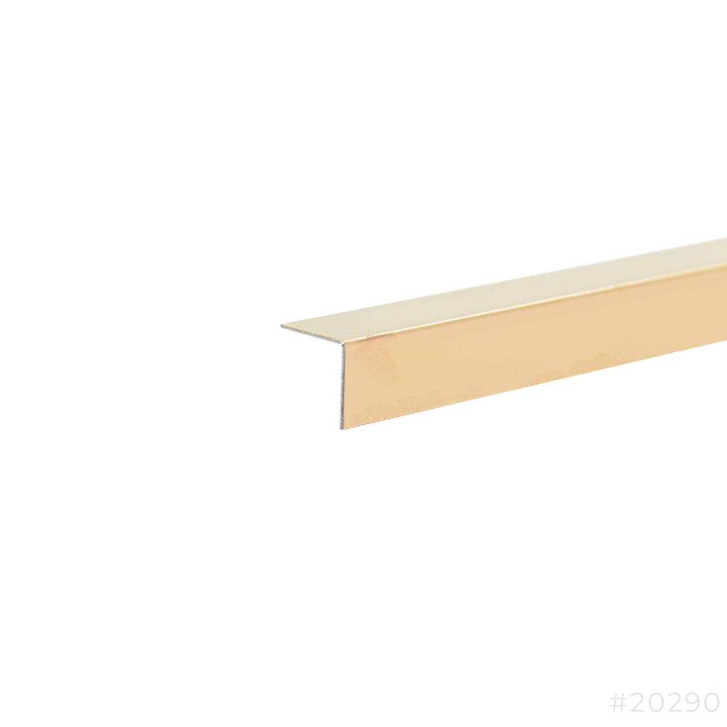 [20290] SS Channel Mirror Polished L Section 12x12x2490mm Rose Gold