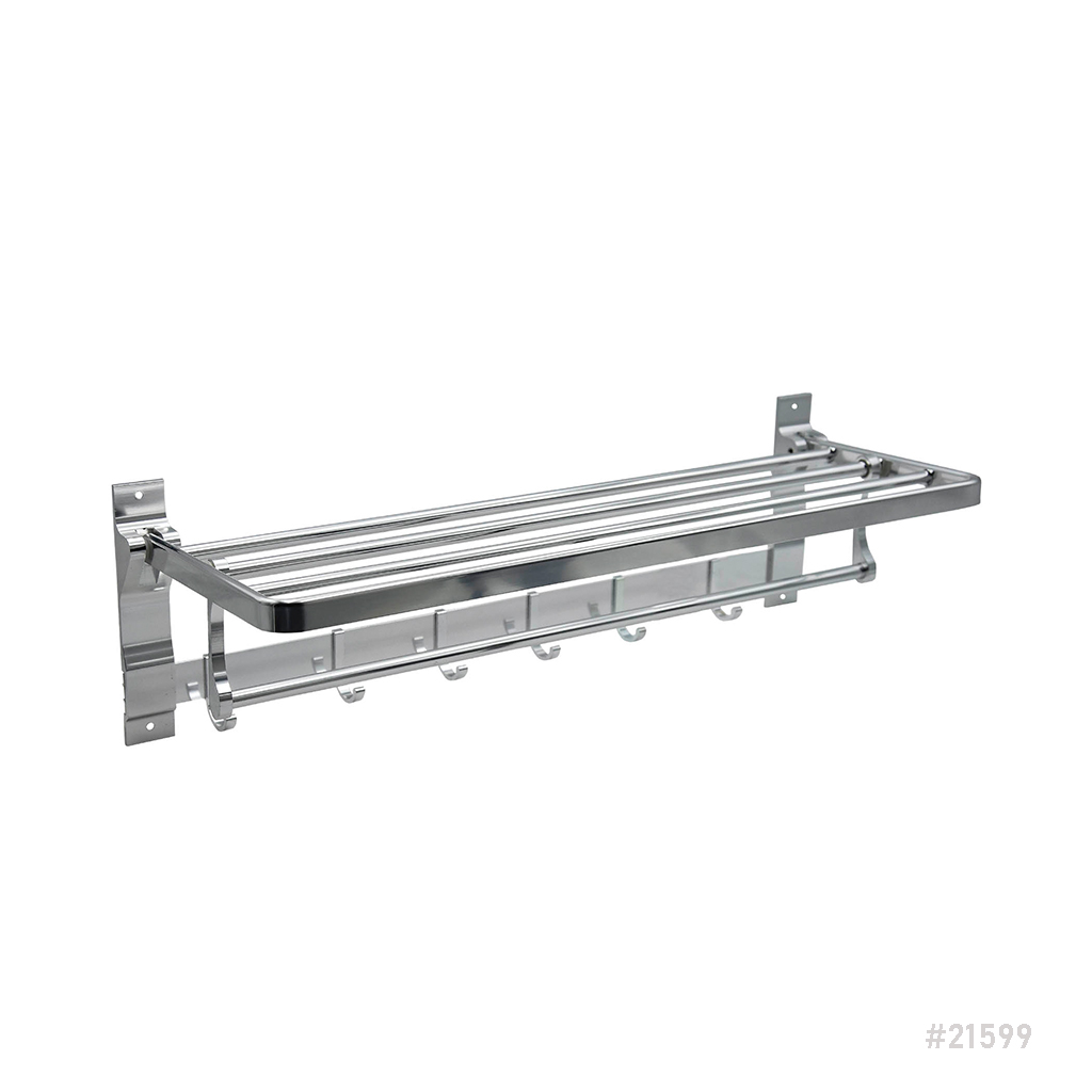 Aluminum Bathroom Towel Rack Wall Mount with 6 Hook 9957