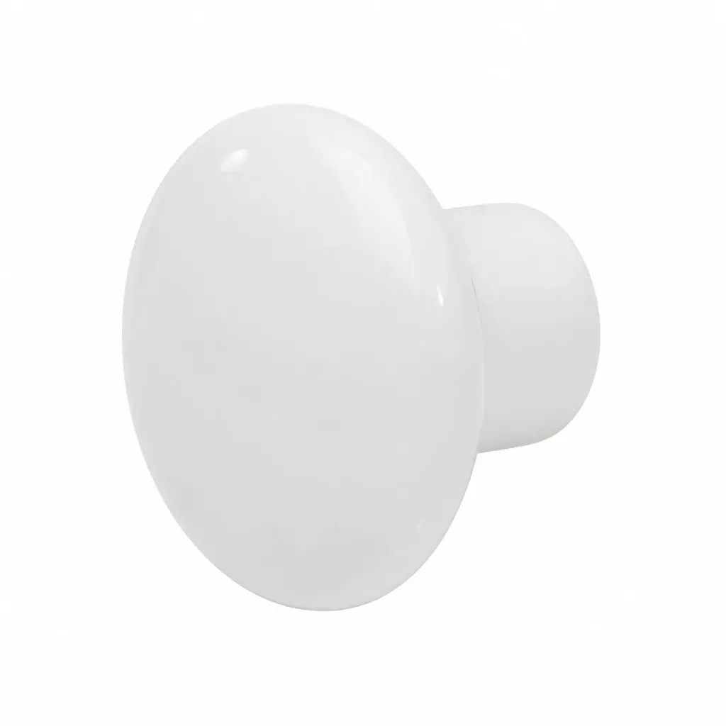Ceramic Knob 102 White 32mm Plain