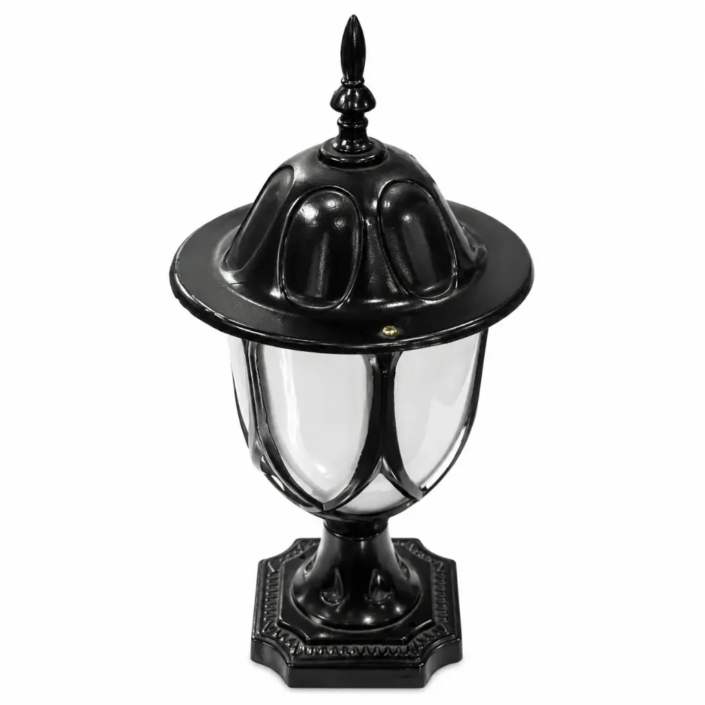 Outdoor Stand Street Light E27 White & Black A27