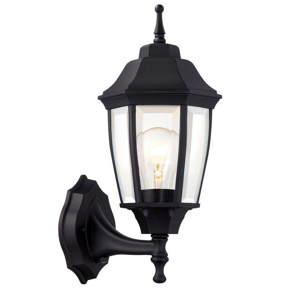 Outdoor Wall Street Light E27 Clear and Black A2-2