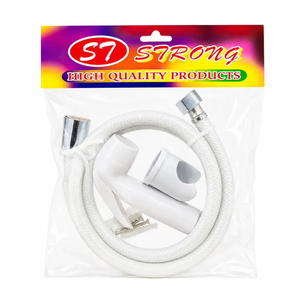 Hand Bidet Sprayer Set Pvc White ST-8112 Strong