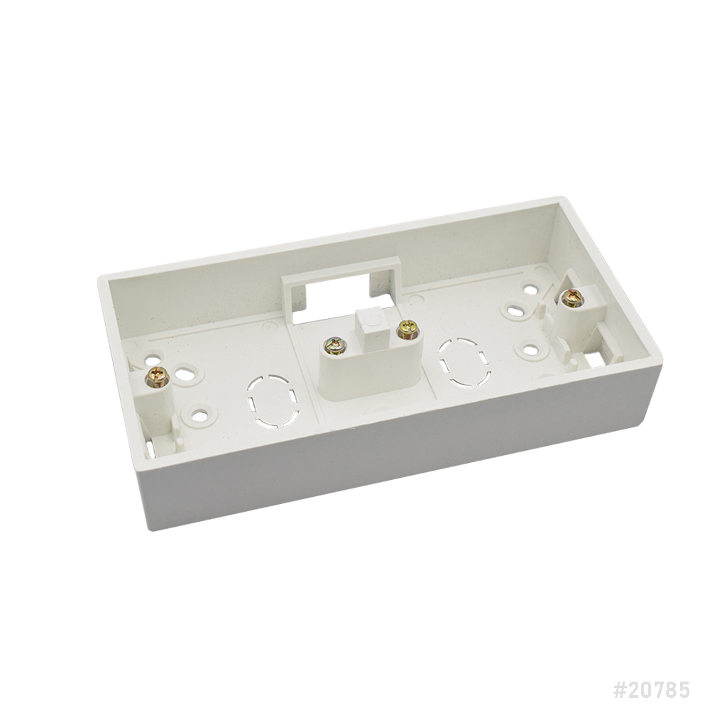 [20785] PVC Double Box 2 Gang 172x86mm 