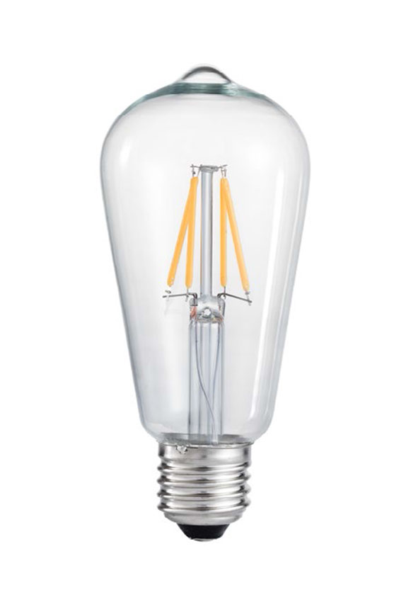 Led Filament Bulb Clear E27 4W D/W ST64 6500K