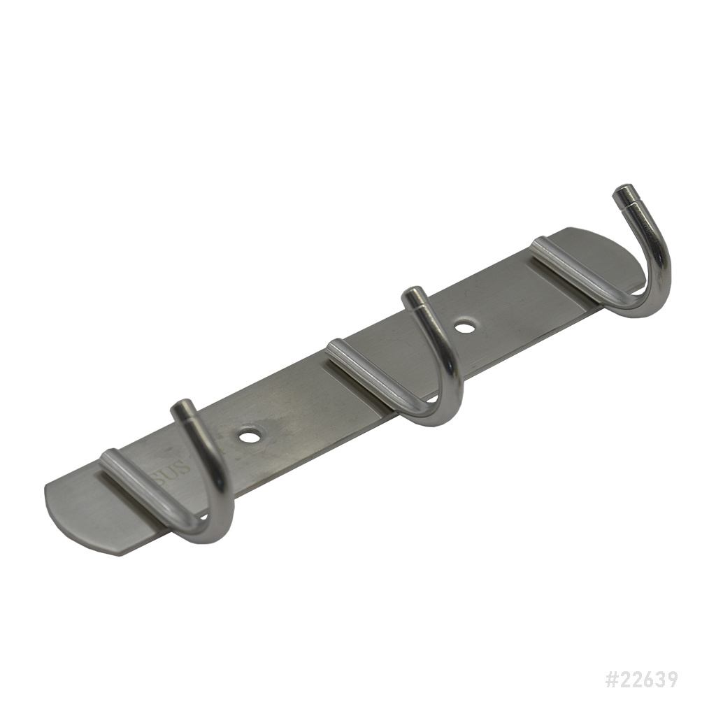 Cloth Hook Rack 304SS Wall Mount 3-Hook A-03012-2.0×3