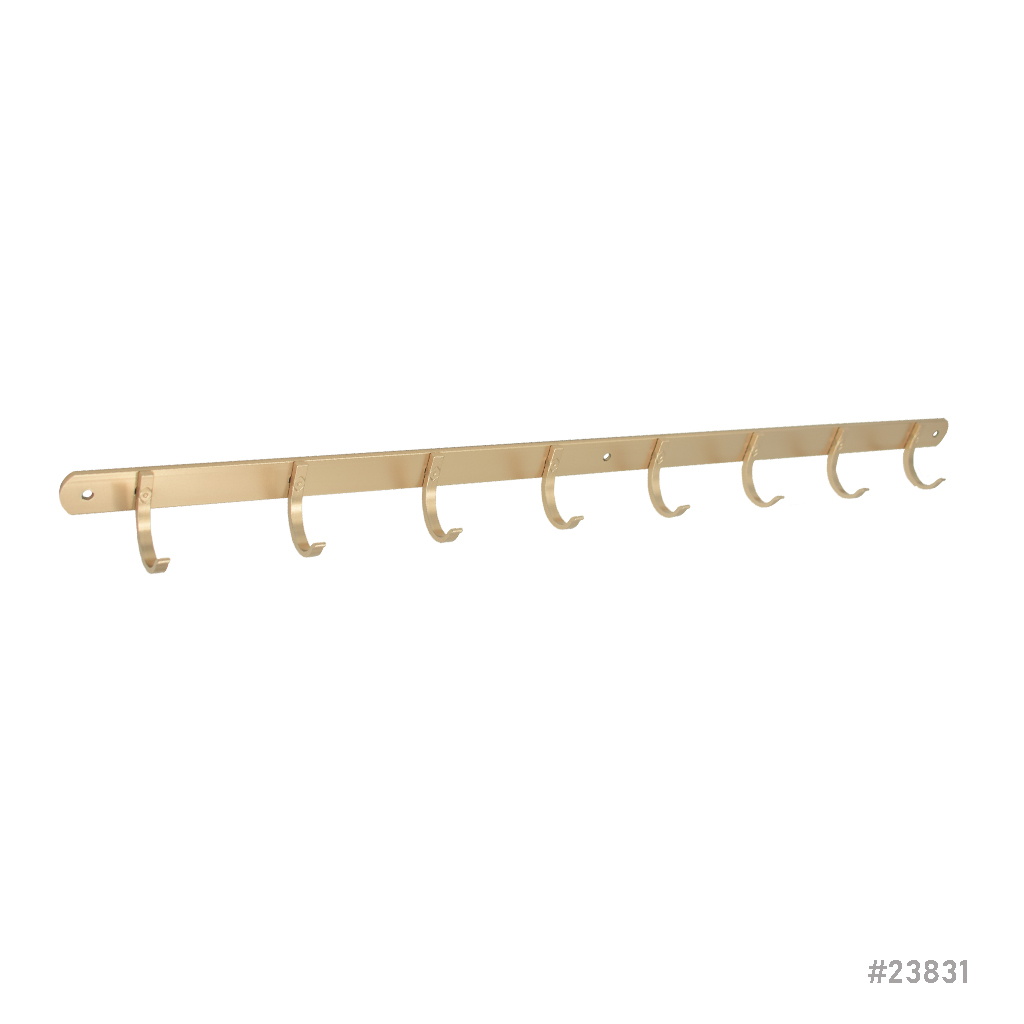 Cloth Hook Rack Aluminum Wall Mount 8-Hook Rose Gold Beiou