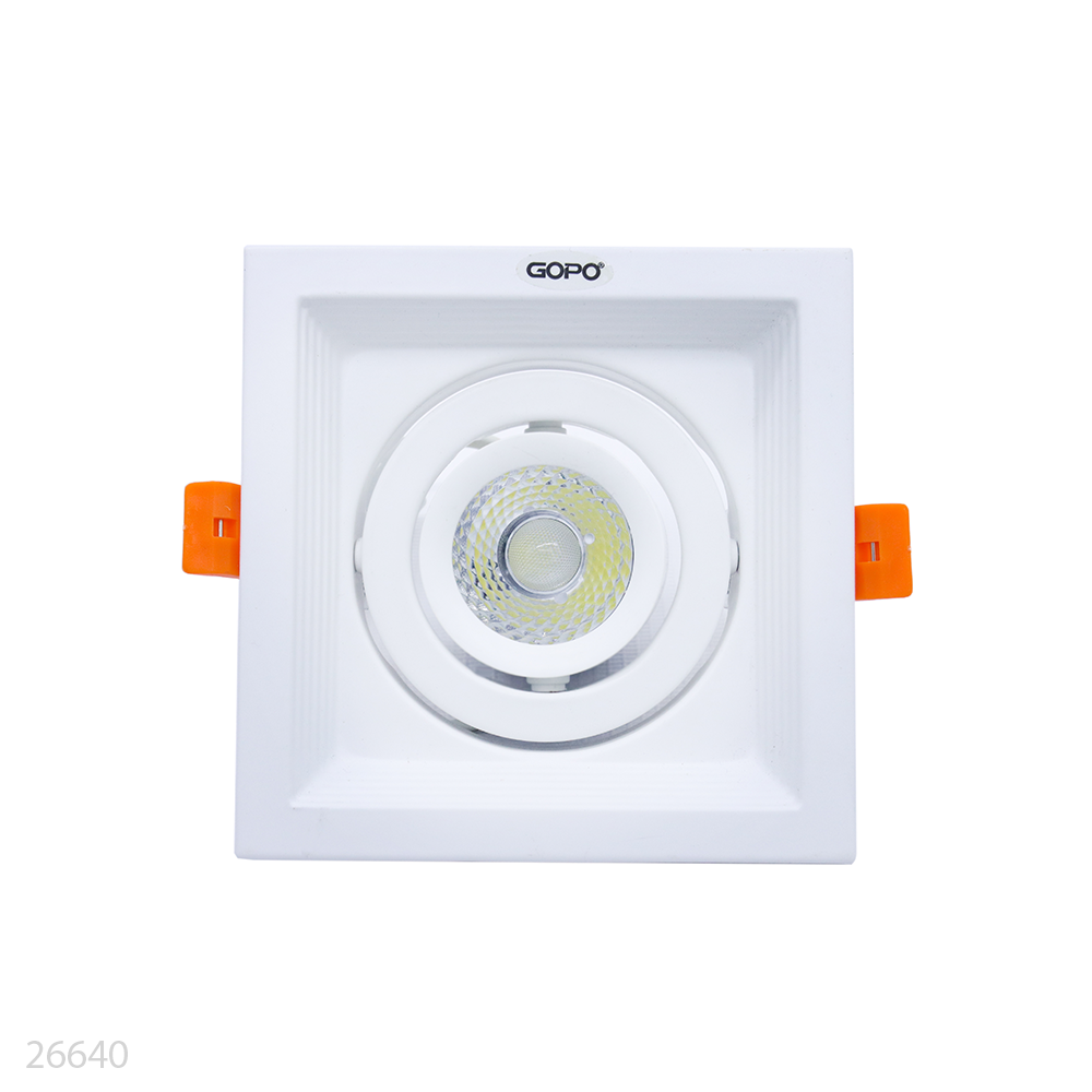 Angle Rotatable LED Ceiling Spot Light White Square LED Recessed Downlight 7w FFDJ-MR16-01 Gopo