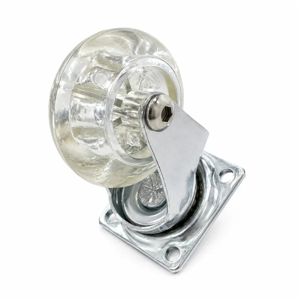 Caster Wheel W/O Brake 2" Crystal Clear