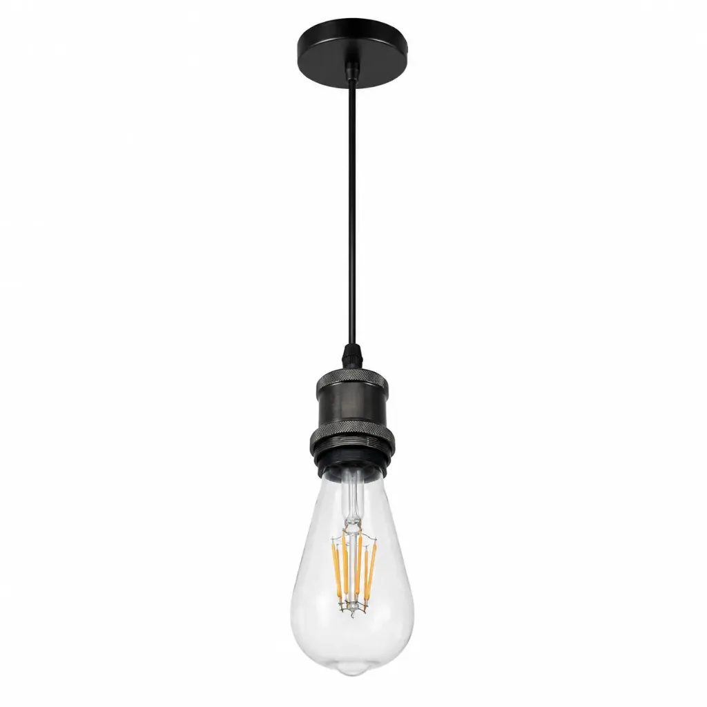 Pendant Lamp Holder Black Small