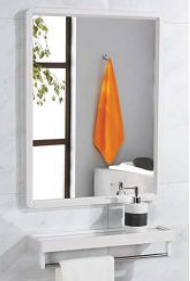 Bathroom Aluminum Mirror Set White 50*70cm